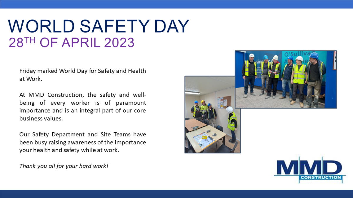 World Day For Safety And Health At Work 2023 - MMD Construction